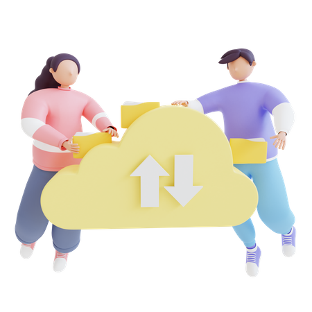 Business data management by team  3D Icon
