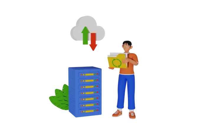 Business Data Storage  3D Illustration