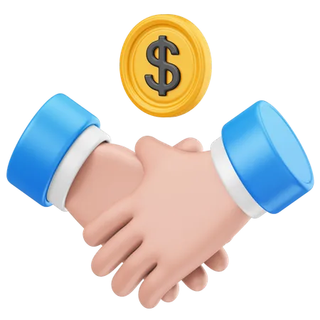 The Business Deal 3 D Icon Symbolizes The Establishment Of A Partnership Or Agreement Between Two Parties 3D Icon