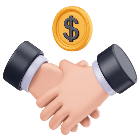 Symbolic Representation Of Business Deals Or Agreements 3D Icon