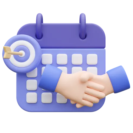 Business Deal Date  3D Icon