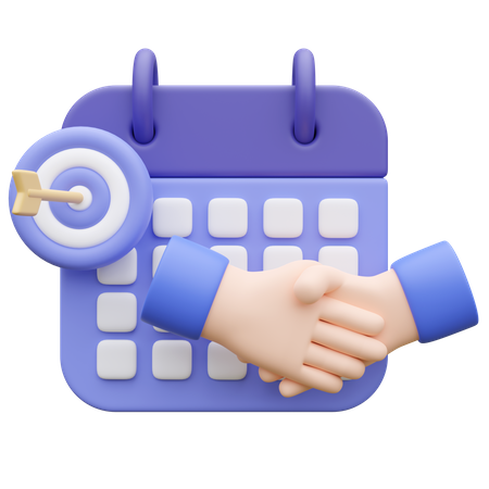 Business Deal Date  3D Icon