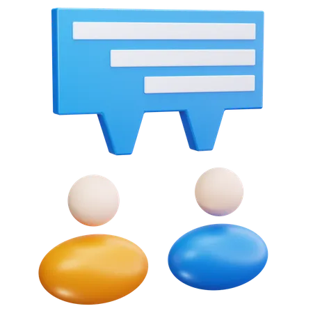 Business Discussion  3D Icon