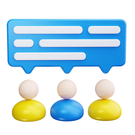 Business Discussion  3D Icon