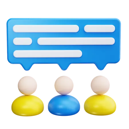 Business Discussion  3D Icon