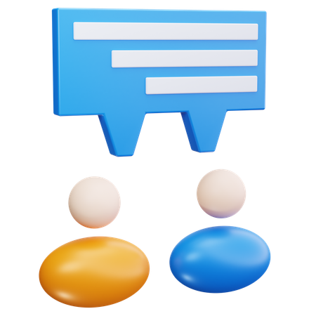 Business Discussion  3D Icon