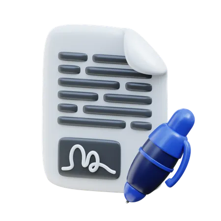 Business Document  3D Icon