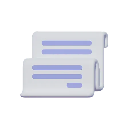 ビジネス文書  3D Icon