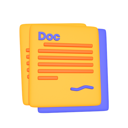 Business Document  3D Icon