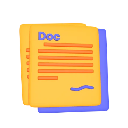 Business Document  3D Icon