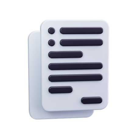 Business Document  3D Icon