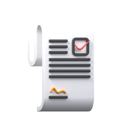 Business Document  3D Icon