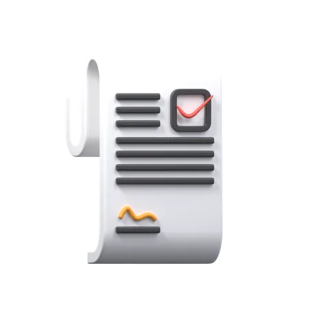 Business Document  3D Icon