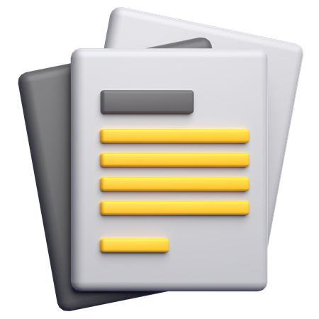 Business Document  3D Icon