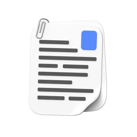 Business Document  3D Icon