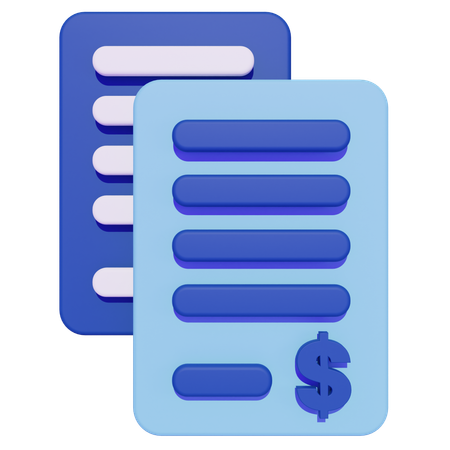 Business Document  3D Icon