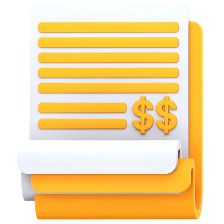 Business Document  3D Icon