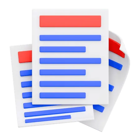 Business Document  3D Icon