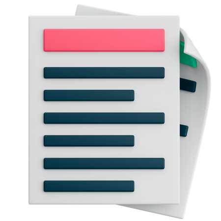 Business Document  3D Icon