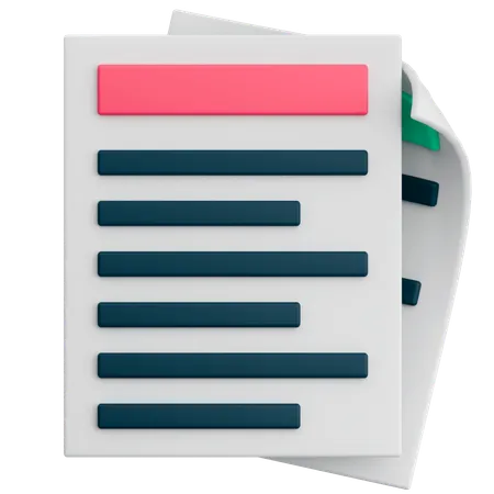 Business Document  3D Icon