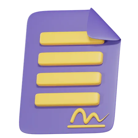 Business Document  3D Icon