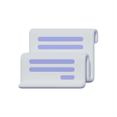 Business document  3D Icon