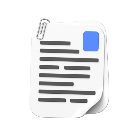 Business Document  3D Icon