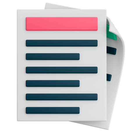 Business Document  3D Icon
