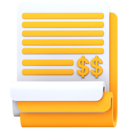Business Document  3D Icon