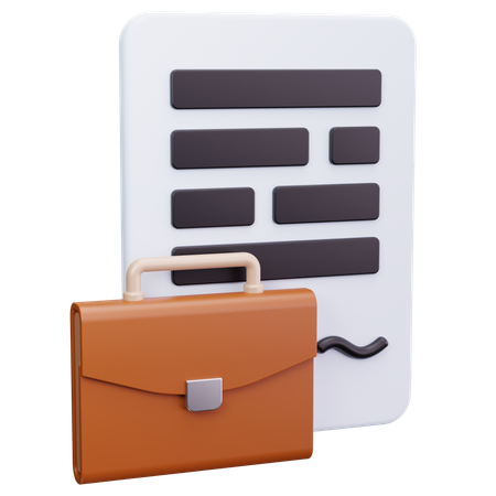 Business Document  3D Icon