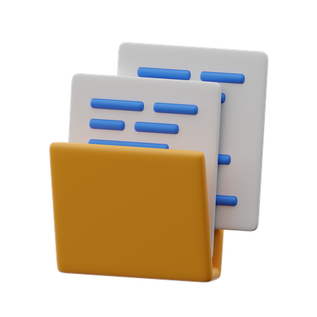 Business document  3D Icon