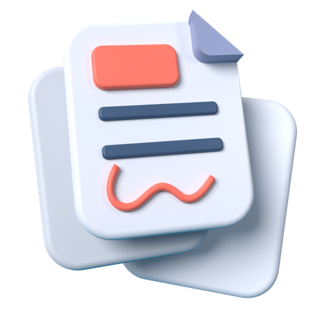 Business Document  3D Icon