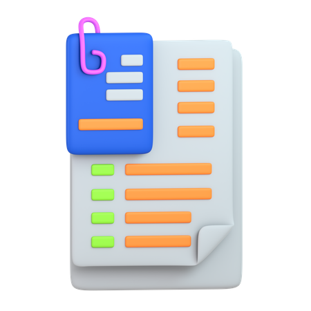 Business Document  3D Icon