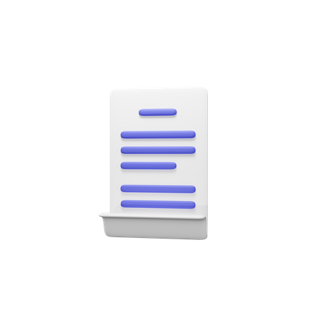 Business Document  3D Icon