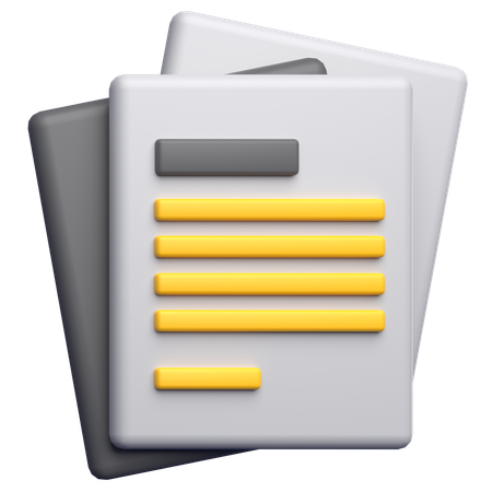 Business Document  3D Icon