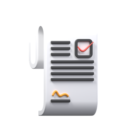 Business Document  3D Icon