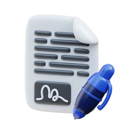 Business Document  3D Icon