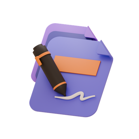 Business Document  3D Icon