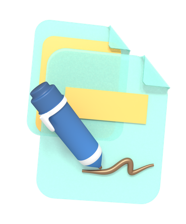 Business Document  3D Icon
