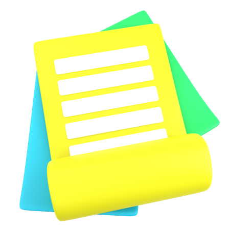 Business document  3D Icon