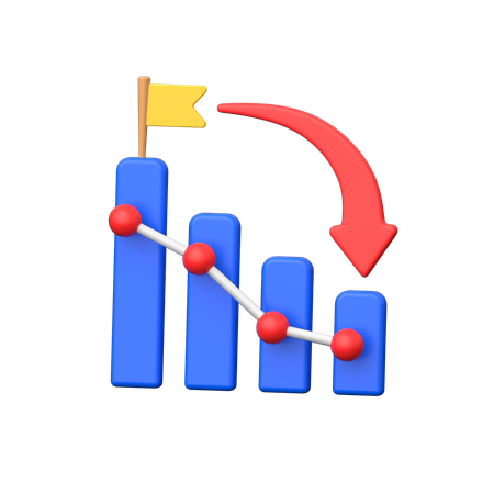 Business Downfall  3D Icon
