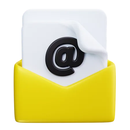 Business E Mail  3D Icon