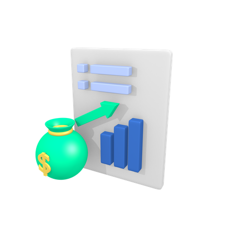 Business Economic Note  3D Illustration