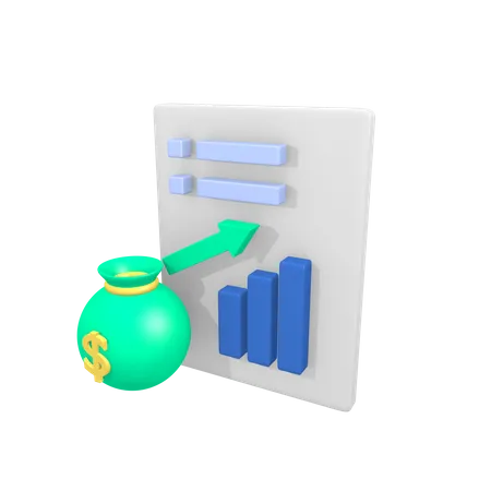 Business Economic Note  3D Illustration