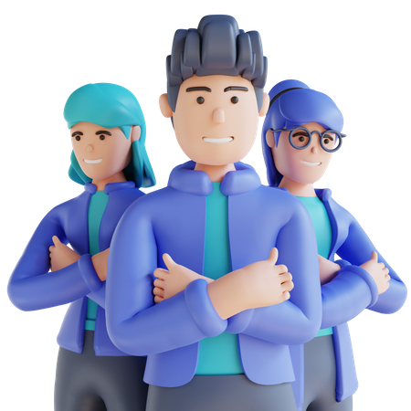 Business Employee Team  3D Illustration