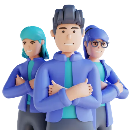 Business Employee Team  3D Illustration