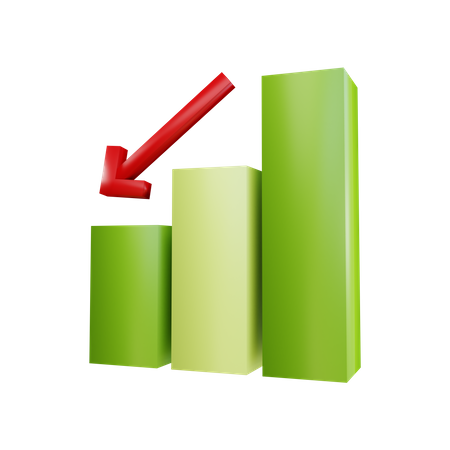 Business Fall chart  3D Icon