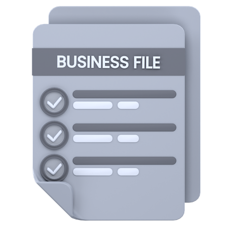 Business File  3D Icon