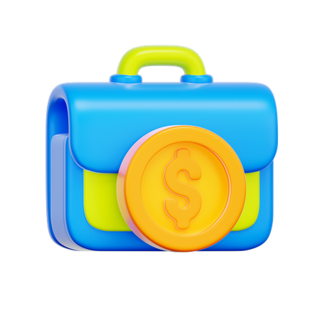Business Finance Briefcase  3D Icon