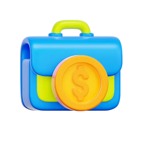 Business Finance Briefcase  3D Icon